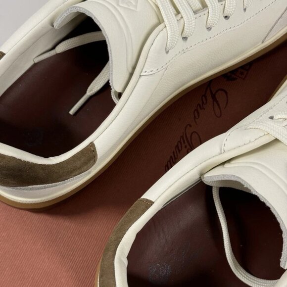 Loro Piana Tennis Walk Sneakers Classic White Laced Shoes - Picture 9 of 11